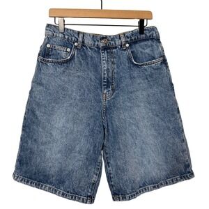 Woodbird WB Remi Optic Shorts High Waisted Medium Wash Optic Blue Size 31